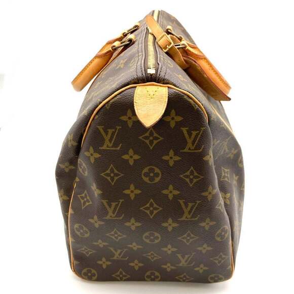 LOUIS VUITTON Authentic Brown Monogram Canvas Keepall 45 Boston Bag - Picture 4 of 10